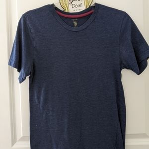 Navy distressed style t shirt